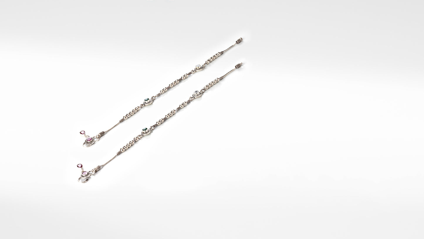 Sangeeta Boochra Silver Anklet