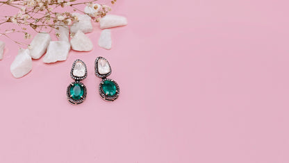Charbagh - Silver Rukhsar Earrings