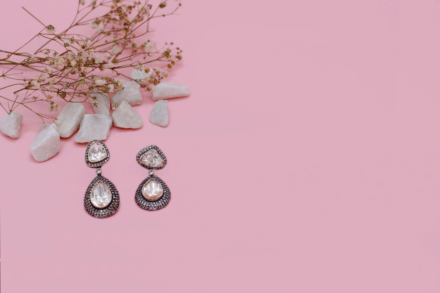 Charbagh - Silver Tawana Earrings