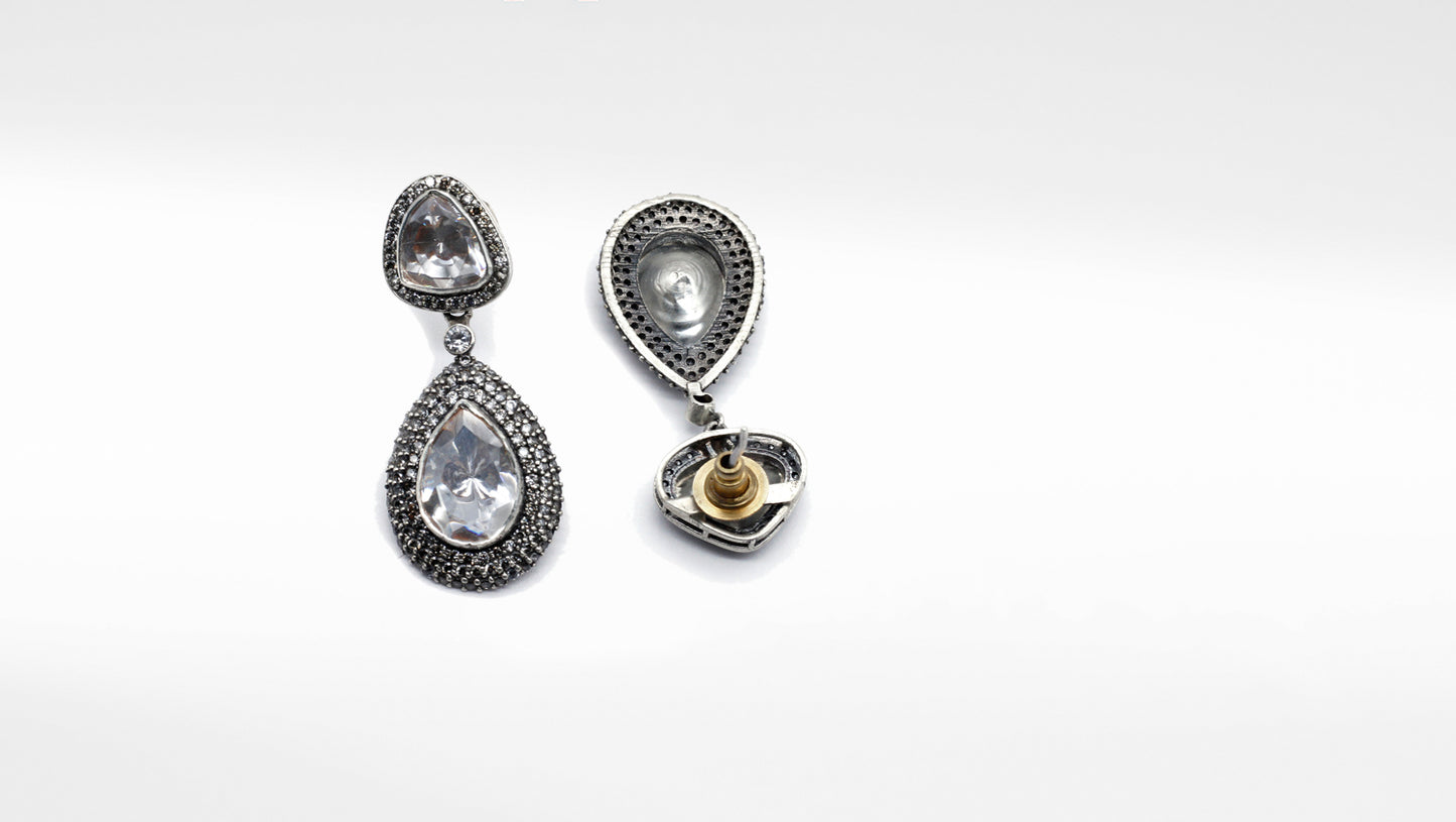 Charbagh - Silver Tawana Earrings