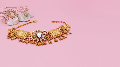Charbagh - Silver Yegane Moissanite Choker