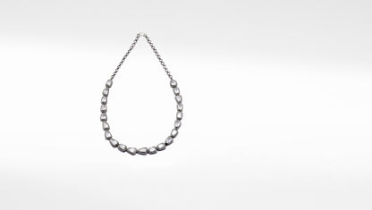 Charbagh - Silver Moissanite Cyra Necklace