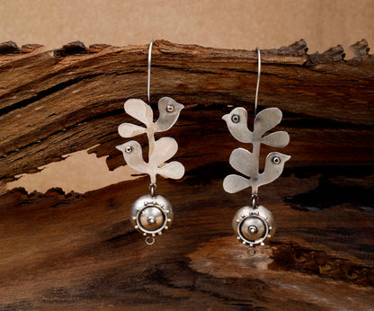 Iris Silver Dangler