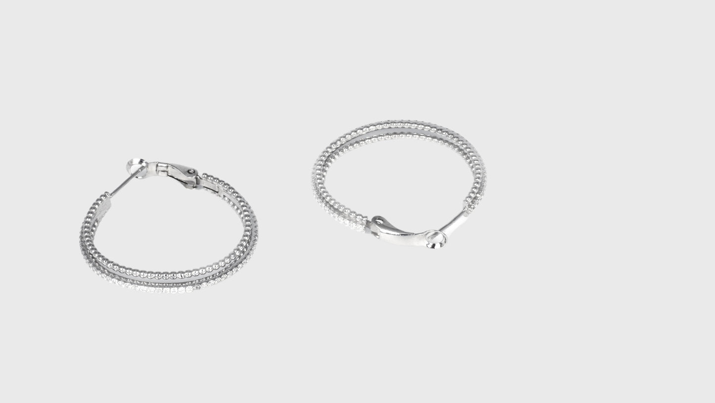 Aasira Silver Hoops