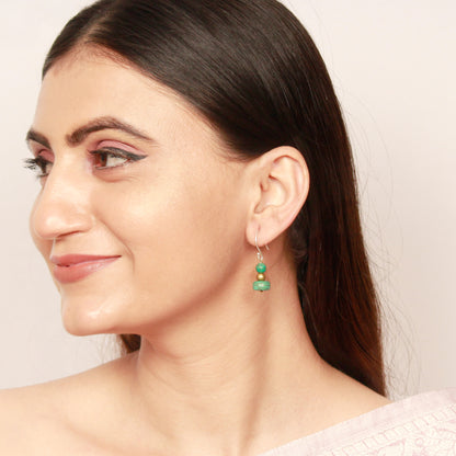 Bisma Silver Earrings With Turquoise