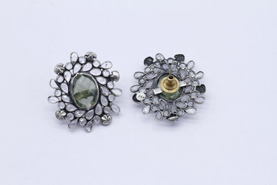 Floral Design Silver Earring