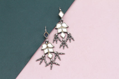 Handcrafted Silver Dangle Jhumka Earring