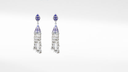 Long Handcrafted silver Earring