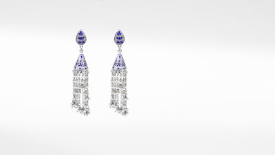 Long Handcrafted silver Earring