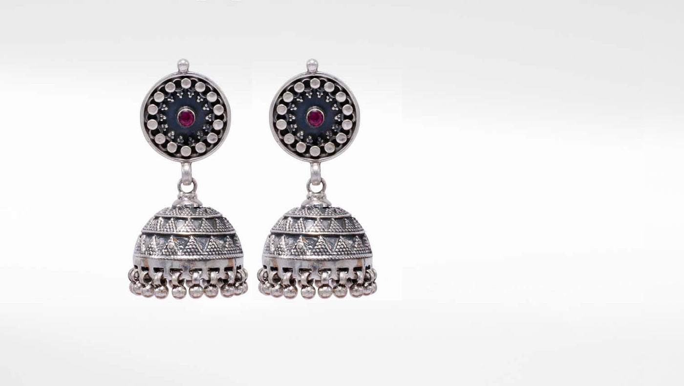 Hanging Dome Shape Handcrafted Jhumka Earrings