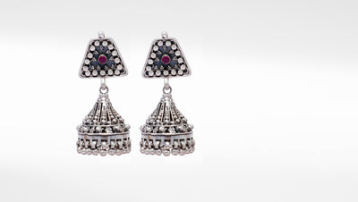 Indian Traditional Silver Jhumki
