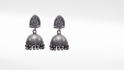 Silver Jhumka Ethnic Earrings Women's Jewelry