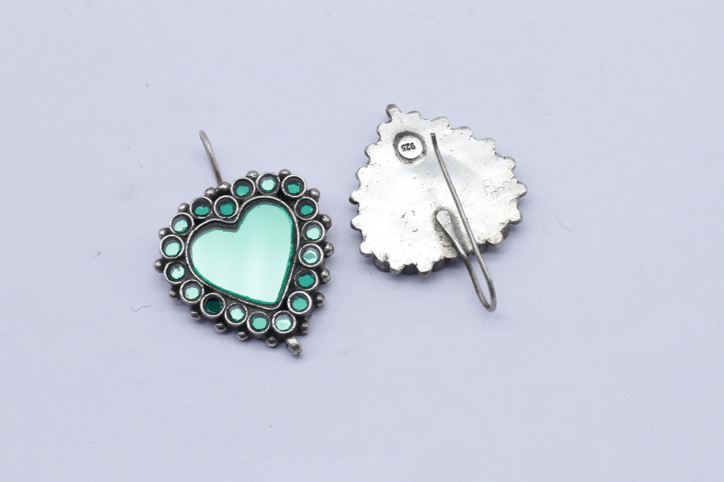 Heart Shape Silver Hydro Handcrafted Earring