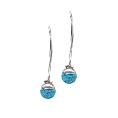 Sliver Turquoise hanging Earring