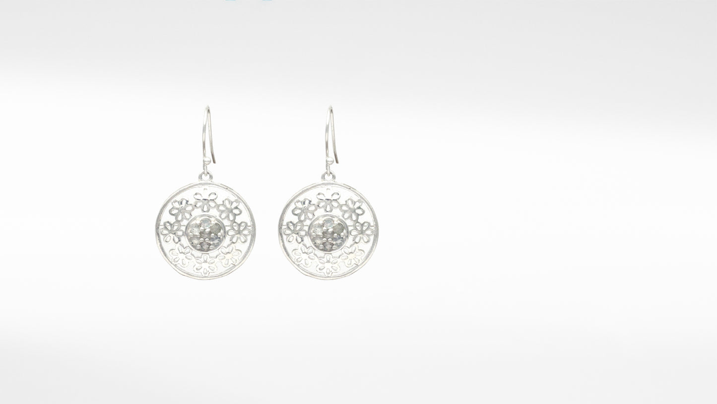 Round Shape Silver Handcrafted Earring