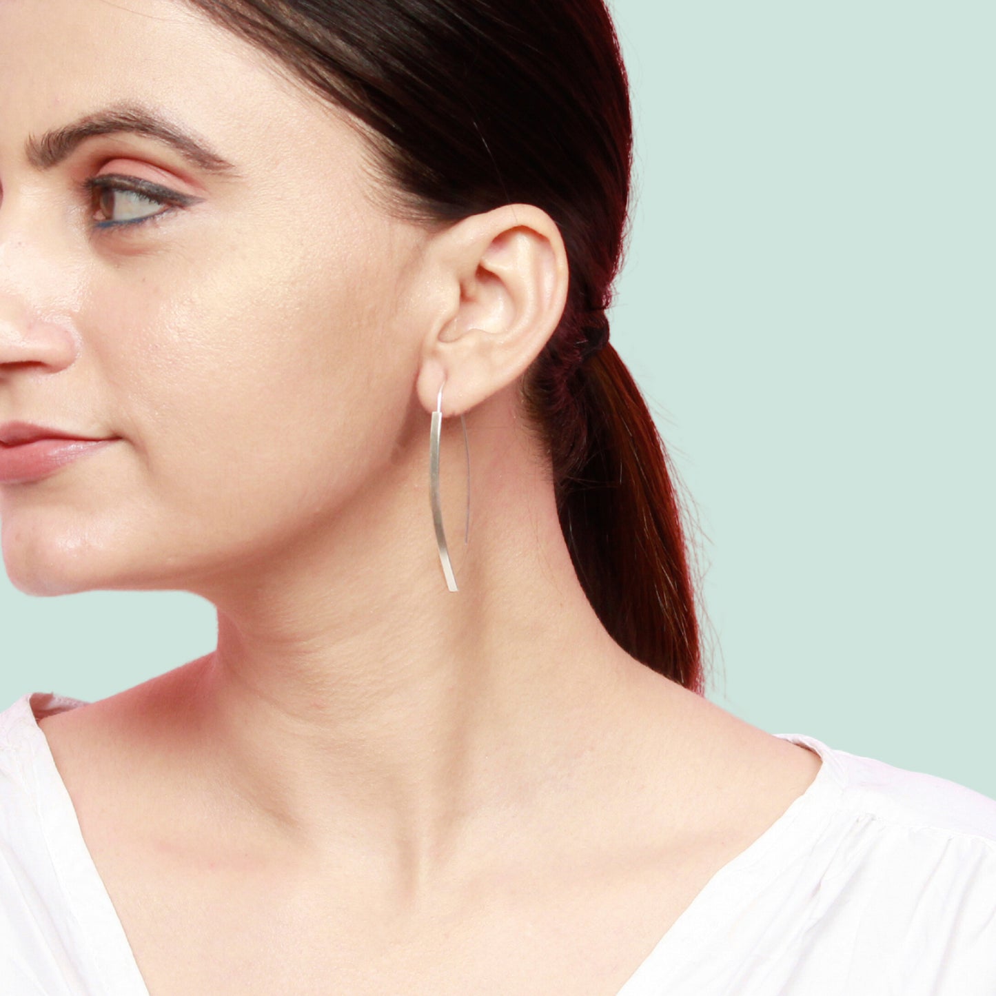 Simple long dangle earring