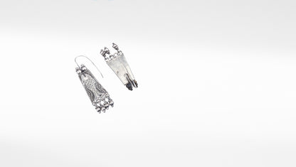 Fish pattern dangle earring with hanging Ghungroo