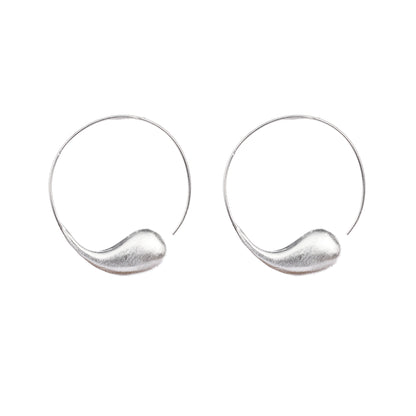 925 sterling silver round hoop earring