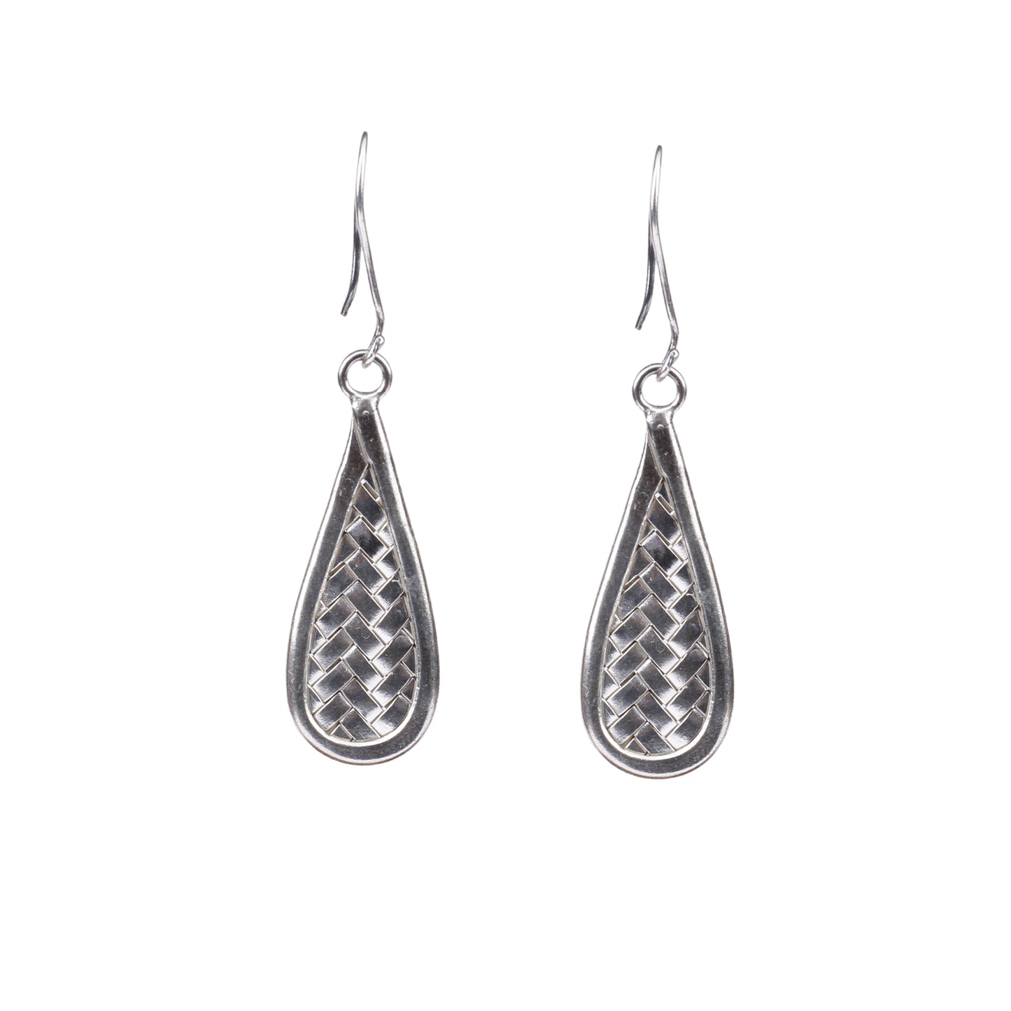 Long pear shape dangle earring