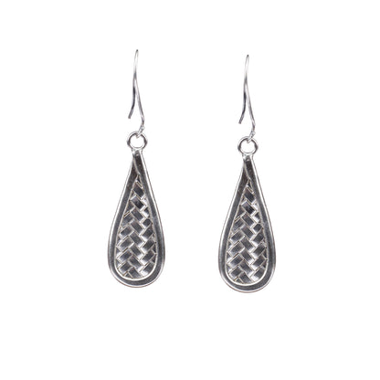 Long pear shape dangle earring