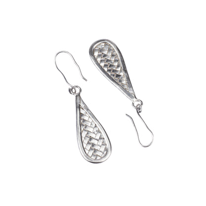 Long pear shape dangle earring