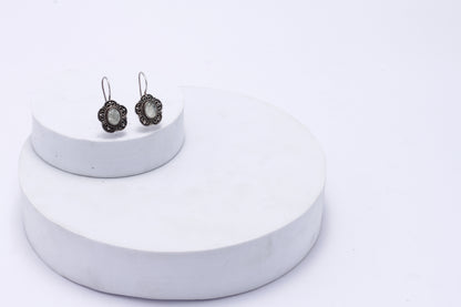 Labradorite  Ovel Shape Handcrafted silver Earring