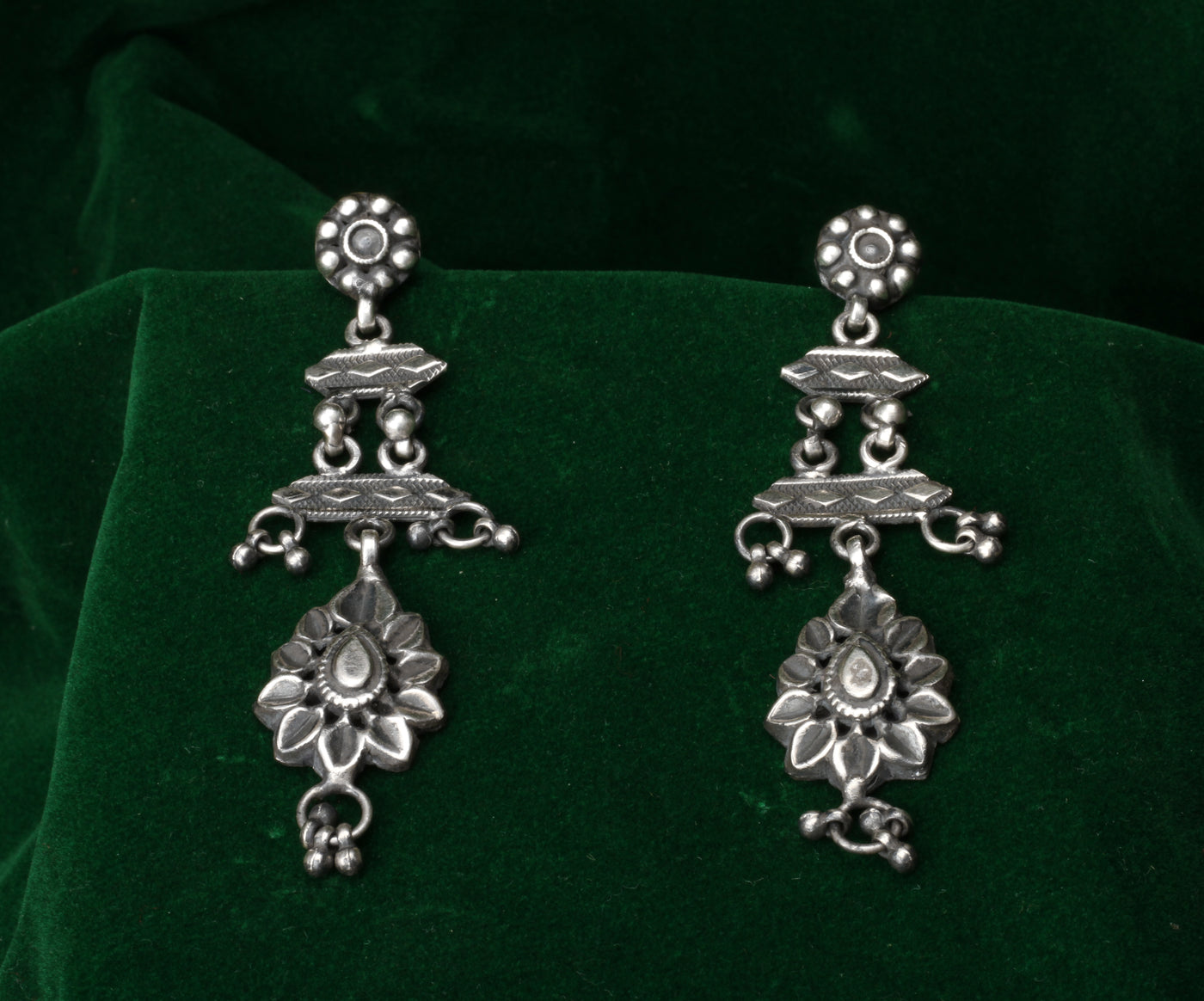Silver Santina Handcrafted Earrings