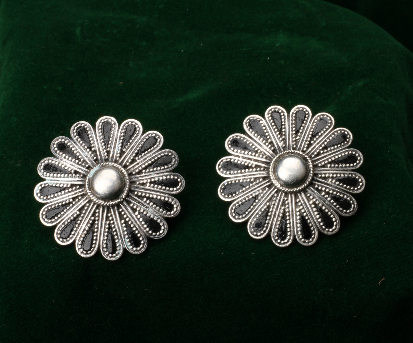 Silver Oxidized Handmade Savia Earrings