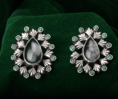 Silver Battista Handmade Oxidized Earrings