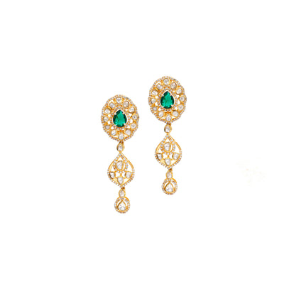 Sangeeta Boochra Silver Moissanite Earrings