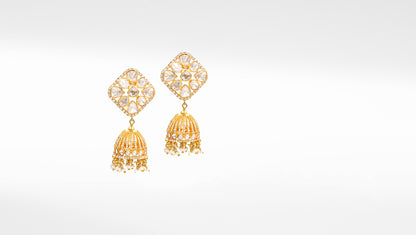 Sangeeta Boochra Silver Moissanite Earrings