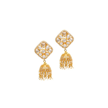 Sangeeta Boochra Silver Moissanite Earrings