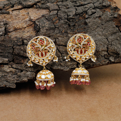 Sangeeta Boochra Silver Moissanite Earrings