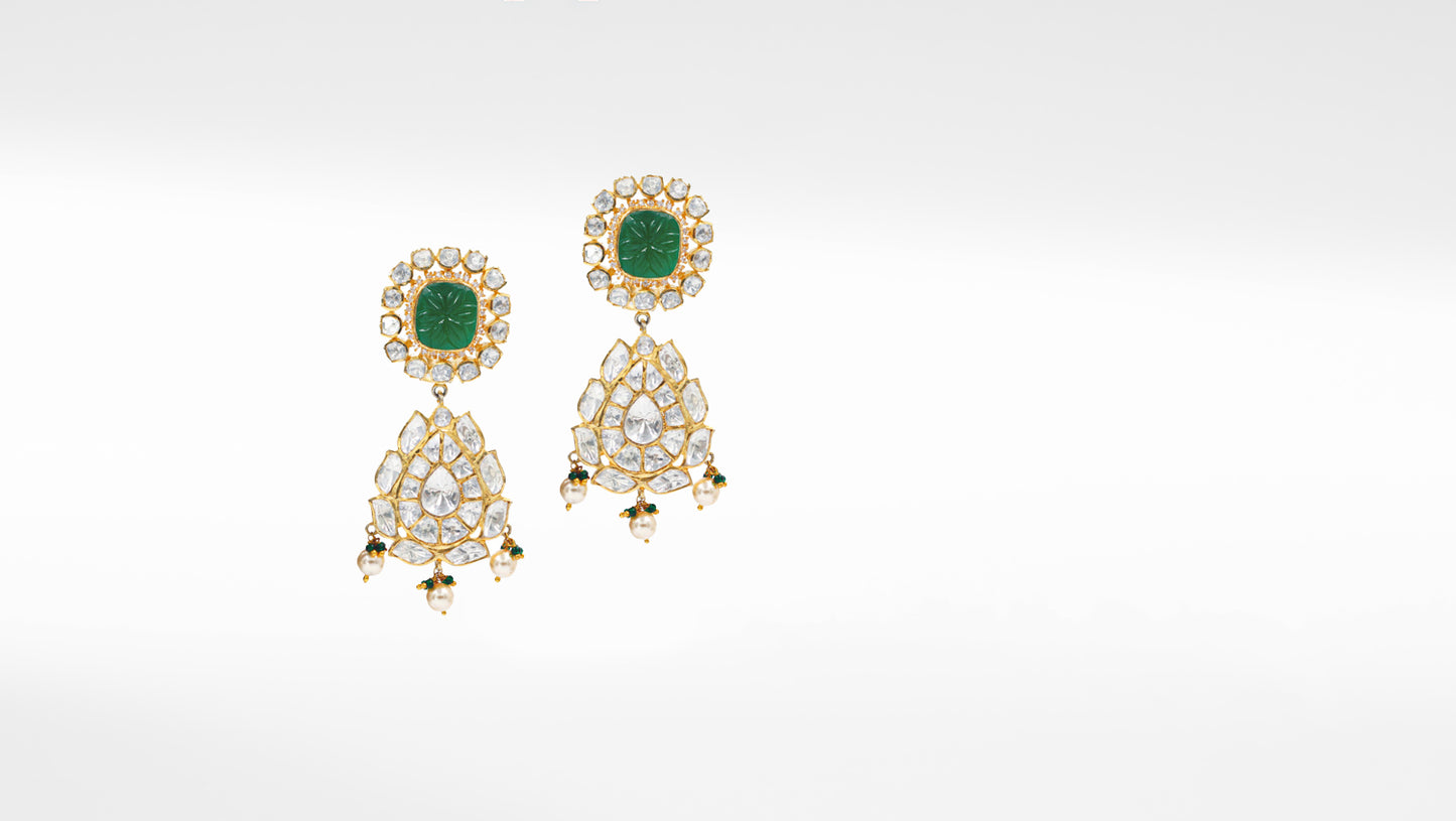 Sangeeta Boochra Silver Moissanite Earrings