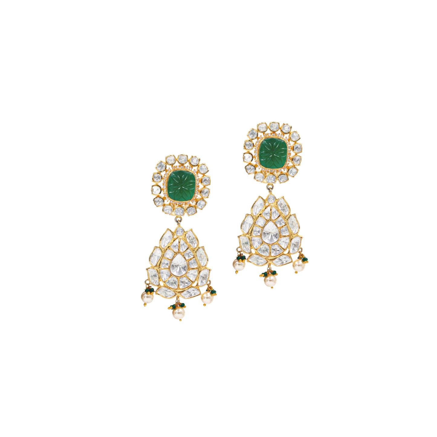 Sangeeta Boochra Silver Moissanite Earrings