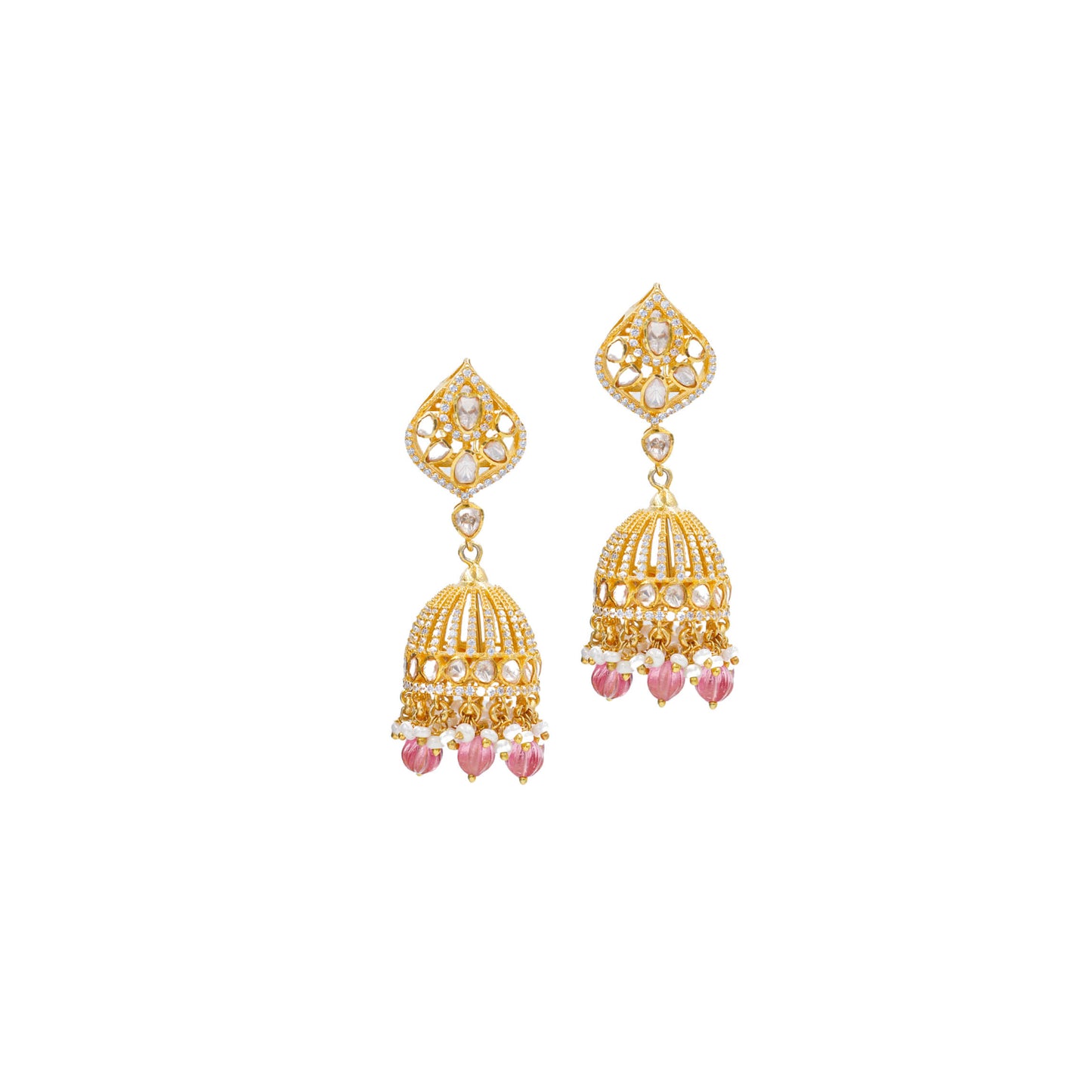 Sangeeta Boochra Silver Moissanite Earrings