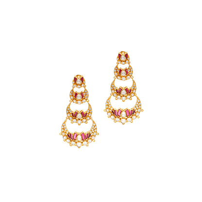 Sangeeta Boochra Silver Moissanite Earrings