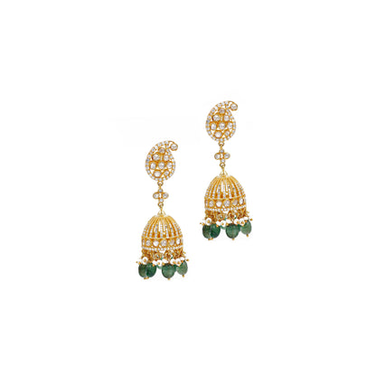 Sangeeta Boochra Silver Moissanite Earrings