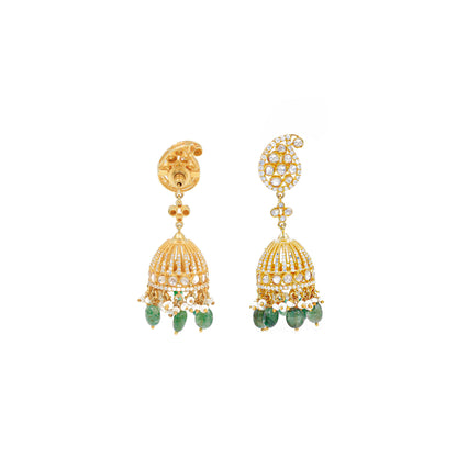 Sangeeta Boochra Silver Moissanite Earrings