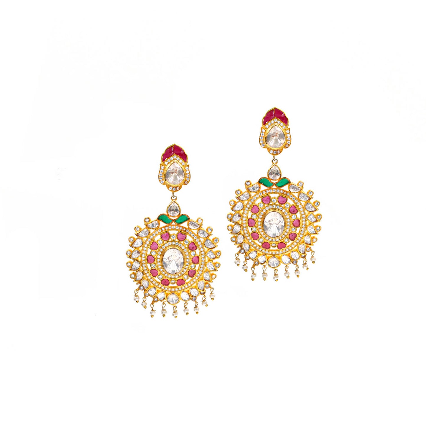 Sangeeta Boochra Silver Moissanite Earrings