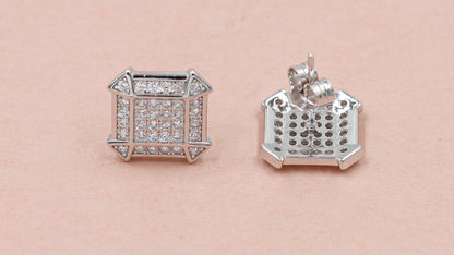 Ethereal Glow CZ Stud Earrings