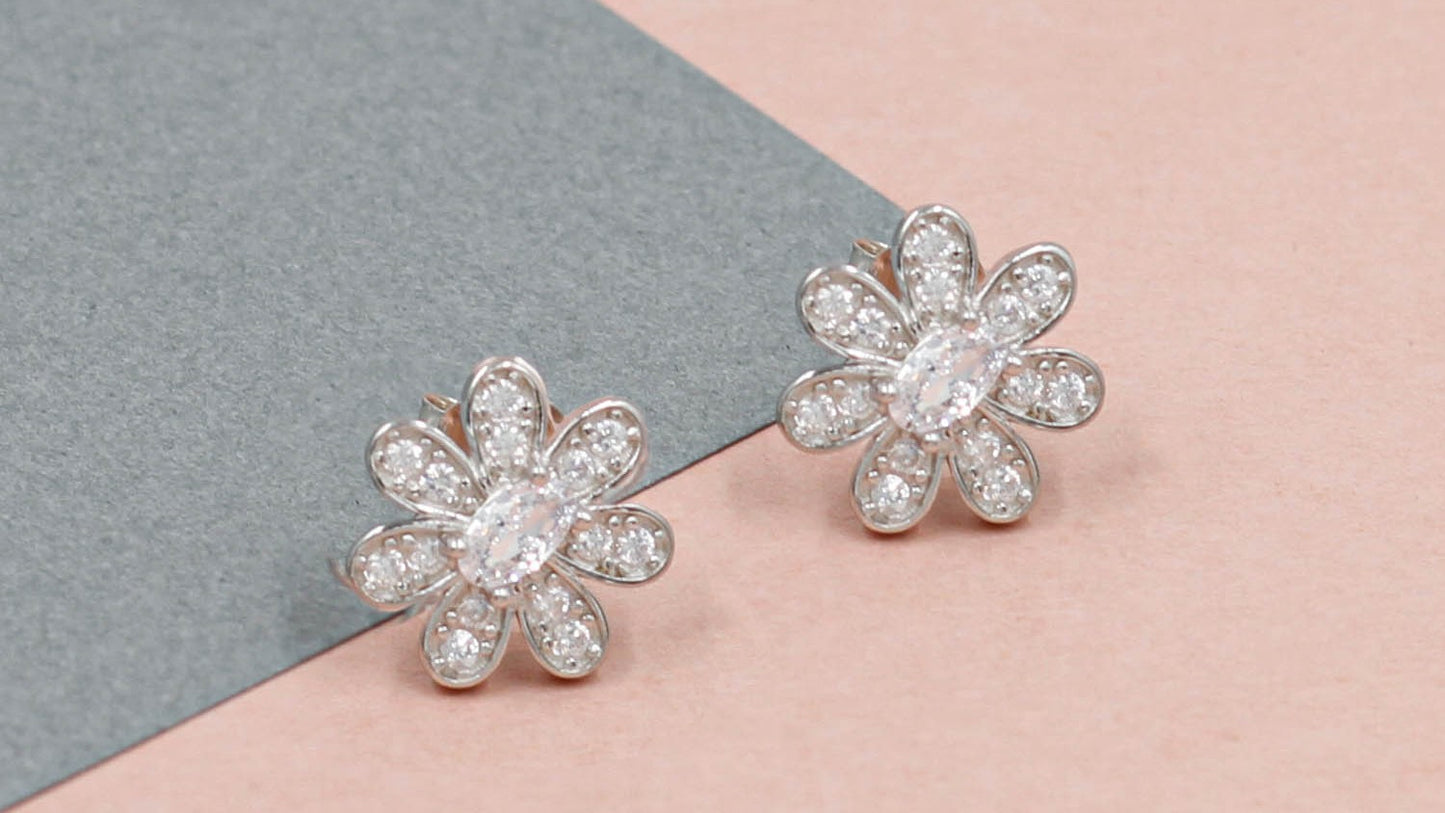 Mystic Aura CZ Stud Earrings