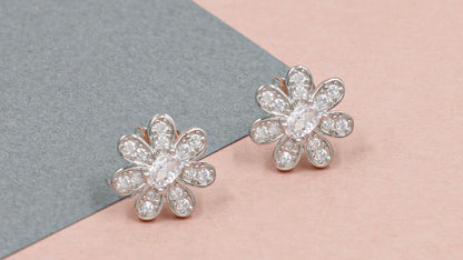 Mystic Aura CZ Stud Earrings