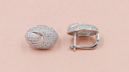 Crystal Sparkle CZ Stud Earrings