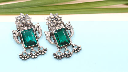 Artisan Silver Earrings Featuring Hydro Gemstones