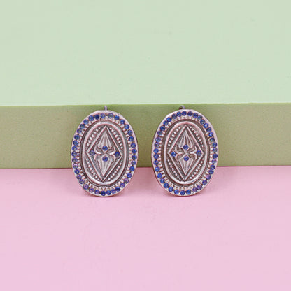 Handcrafted Antique Design Stud Earrings for Classic Style