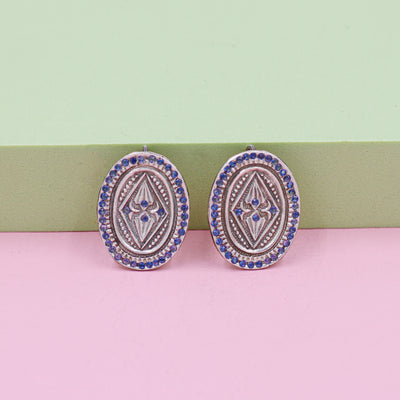 Handcrafted Antique Design Stud Earrings for Classic Style