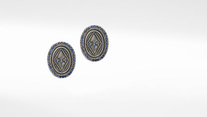 Handcrafted Antique Design Stud Earrings for Classic Style