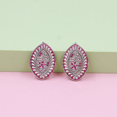 Enhance Your Style with Handcrafted Antique Design Silver Stud Earrings