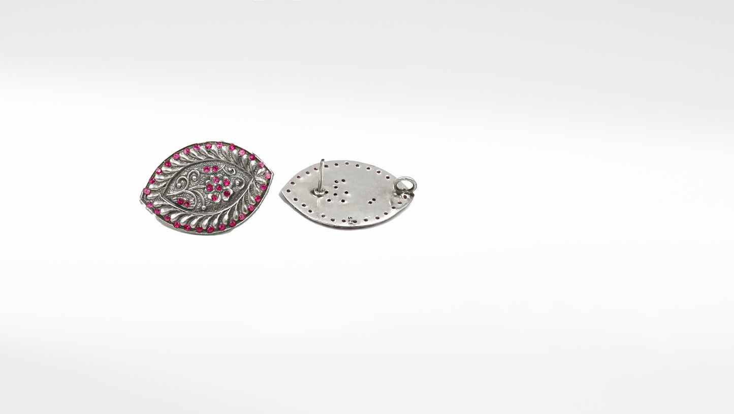 Enhance Your Style with Handcrafted Antique Design Silver Stud Earrings